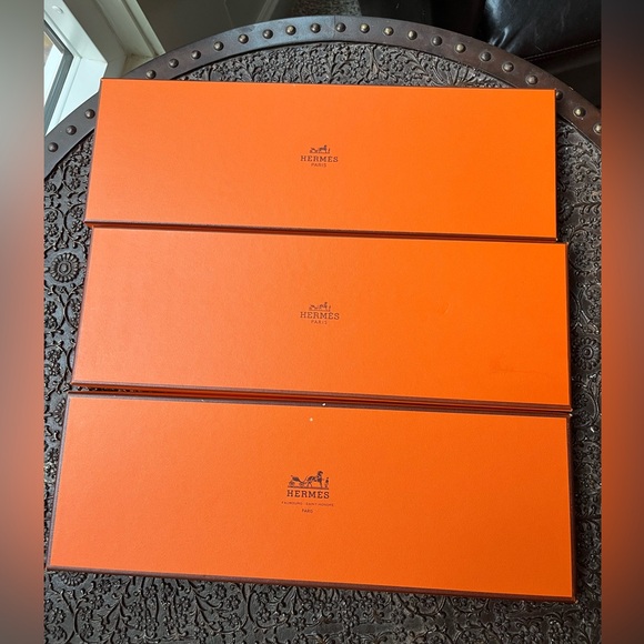 HERMES TIE BOX SET OF 3 - Picture 1 of 5